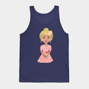 girl with flowers Tank Top